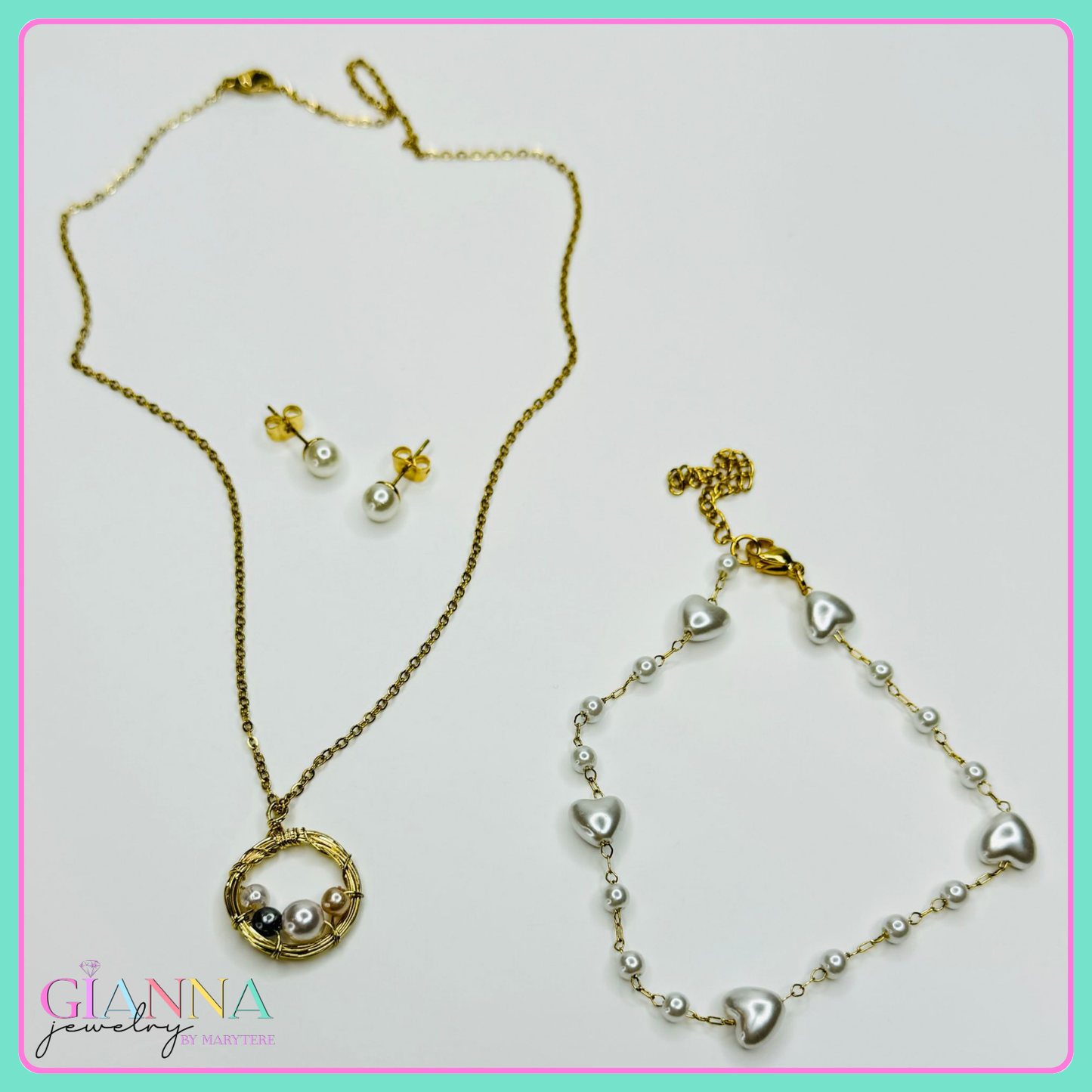 Multi-Color Pearl Jewelry Set