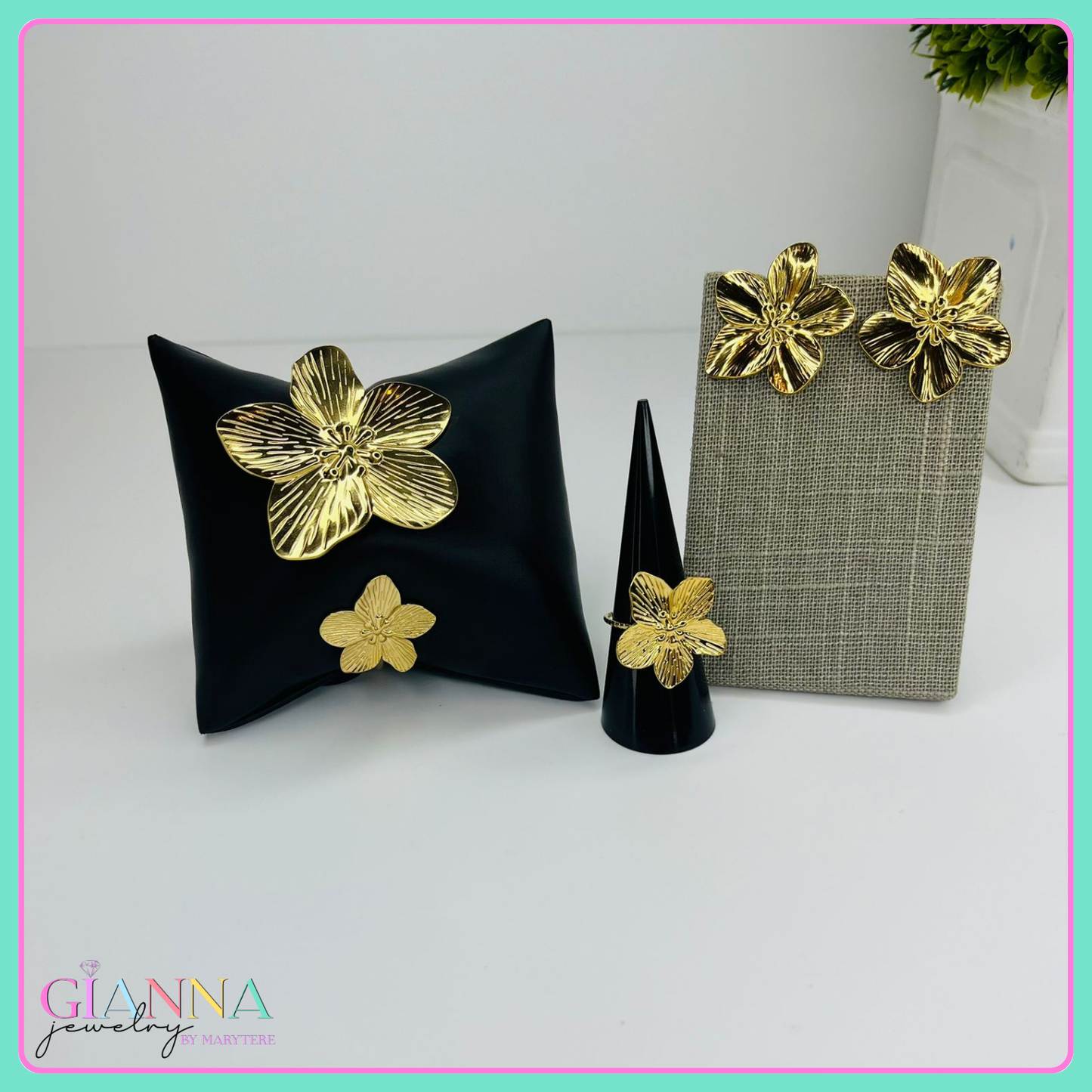 Ring One Size Flor "Amapola"
