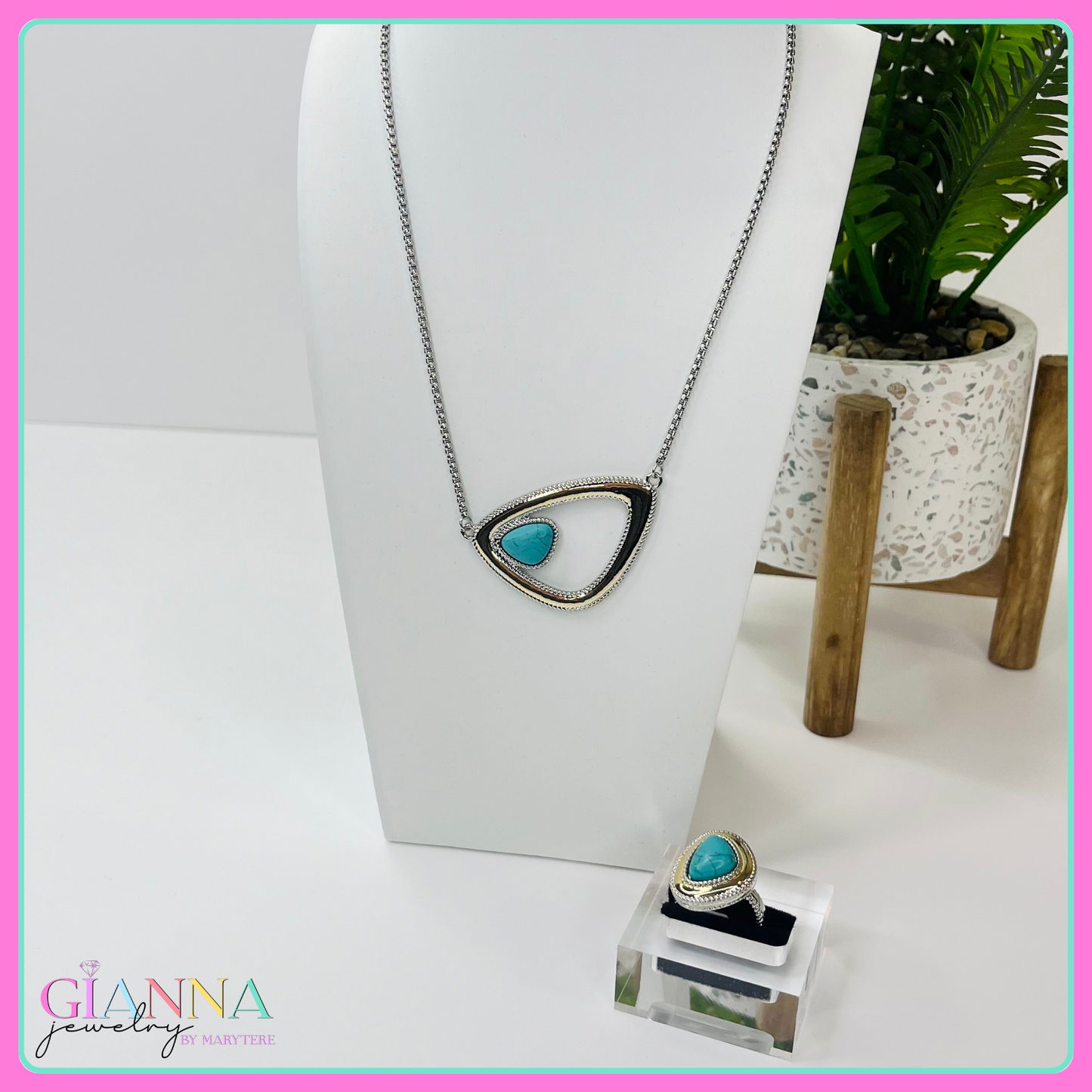 Turquoise Hammered Ring