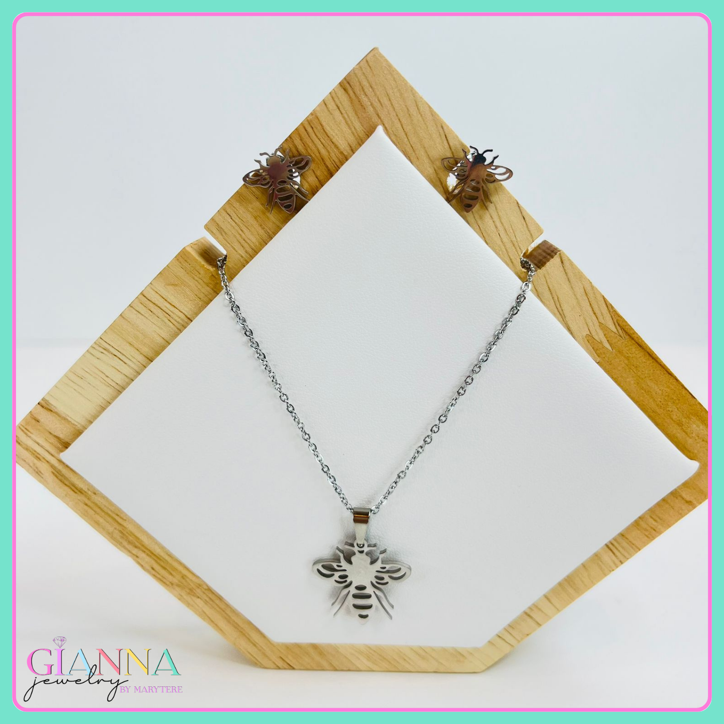 Bee Earrings and Necklace Set