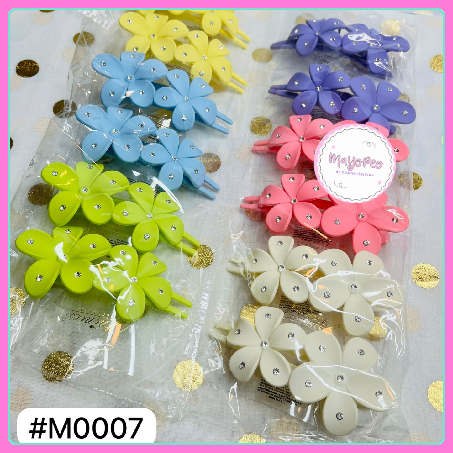 Pinches Flor Doble M0007