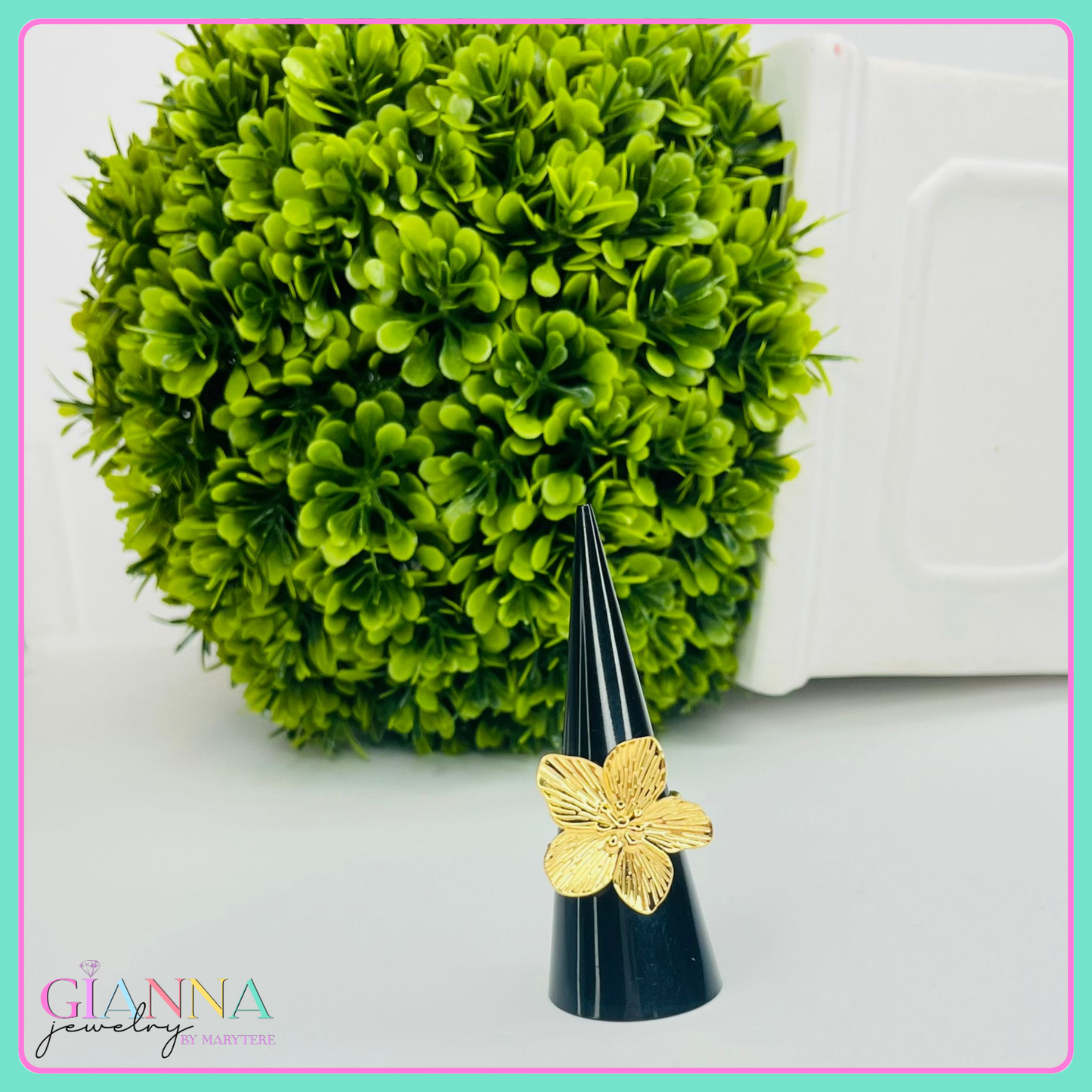 Ring One Size Flor "Amapola"