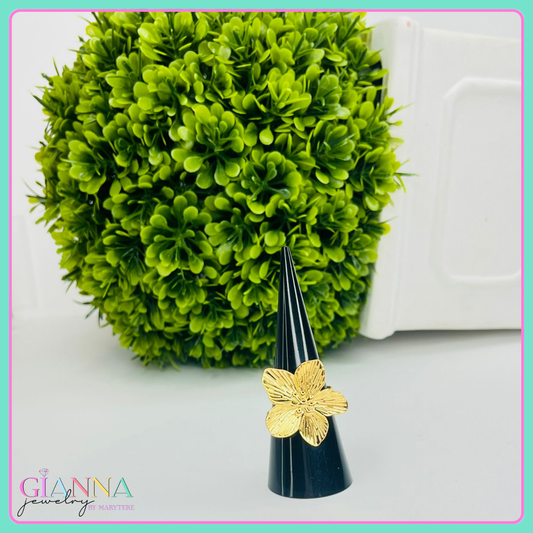 Ring One Size Flor "Amapola"
