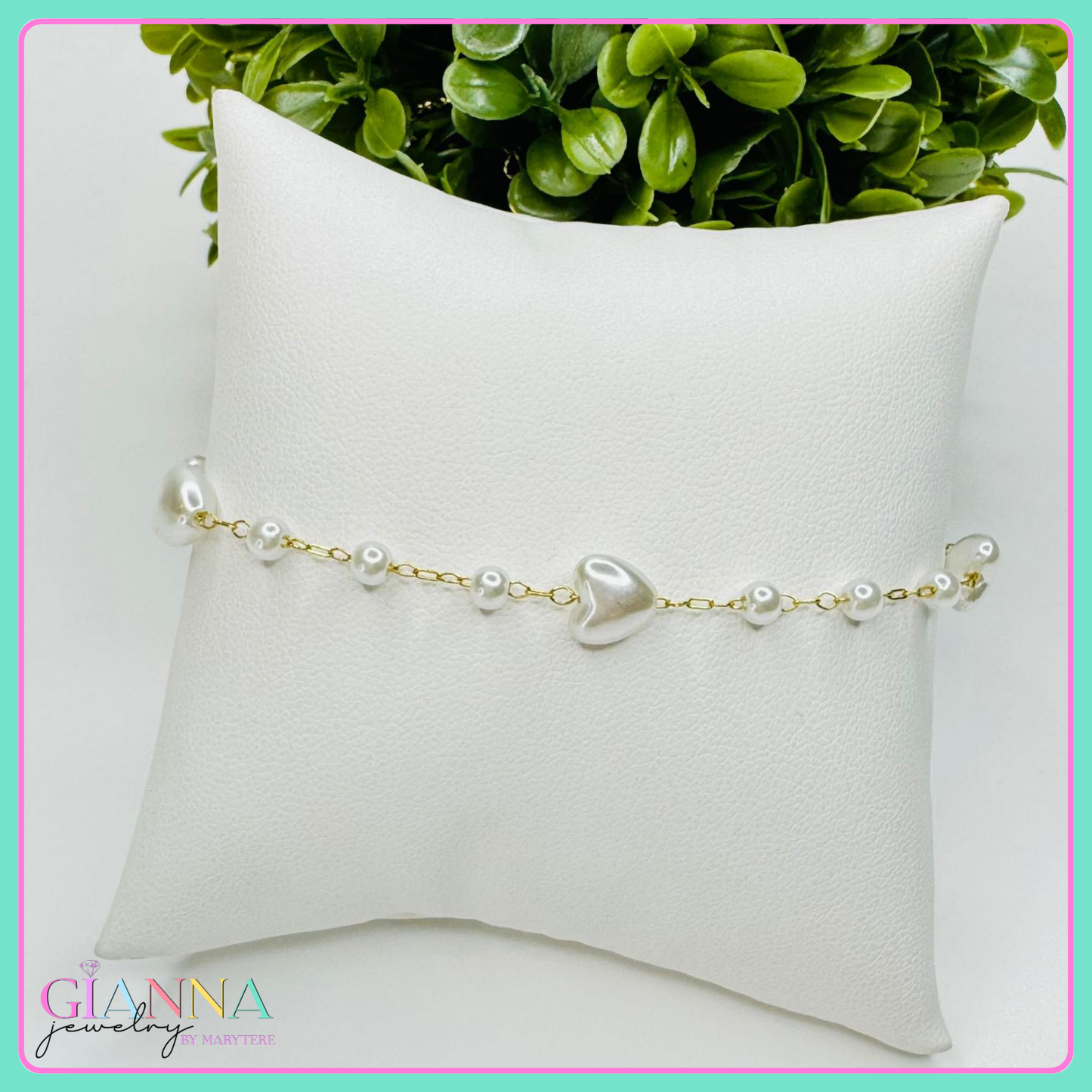 Pearl Heart Bracelet
