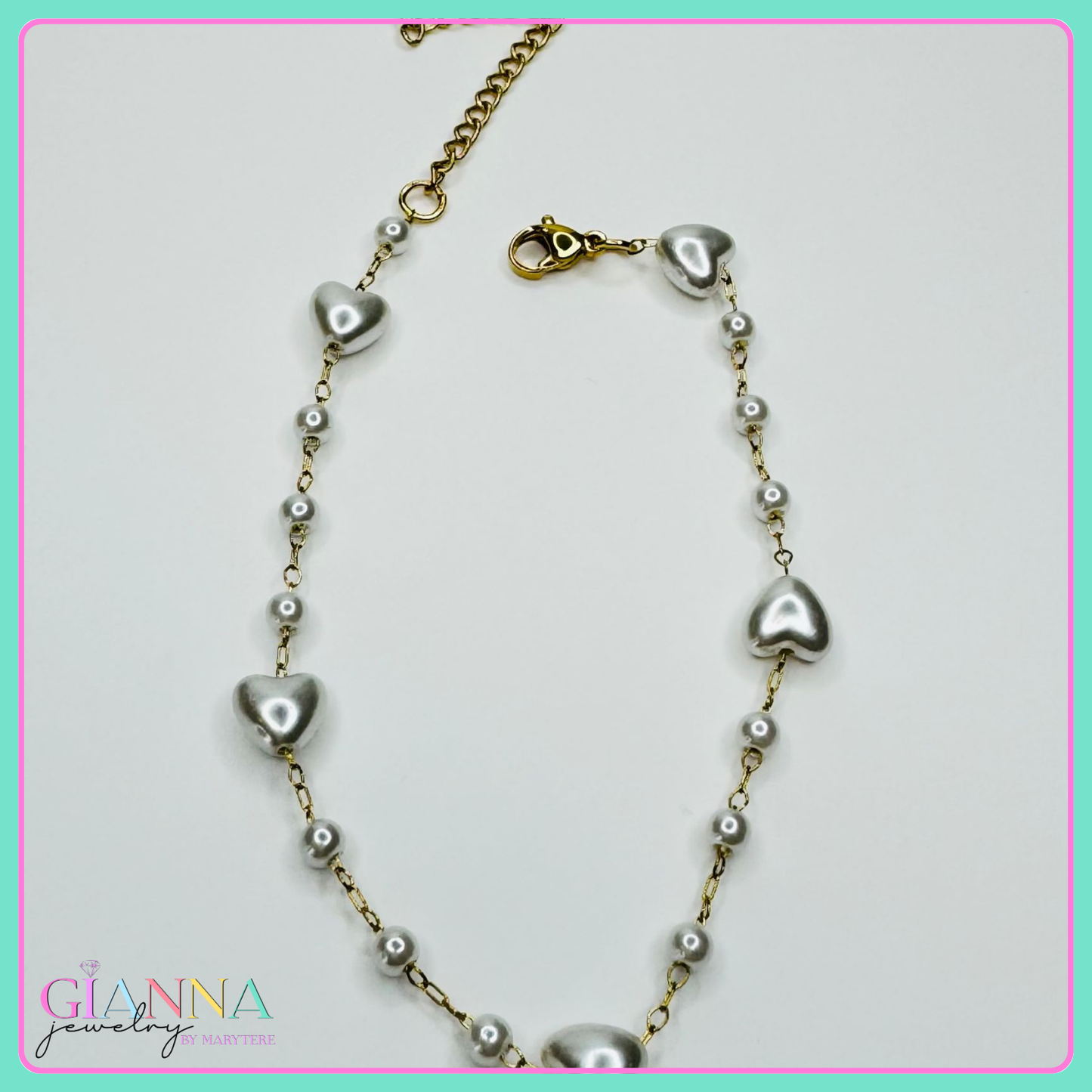 Pearl Heart Bracelet