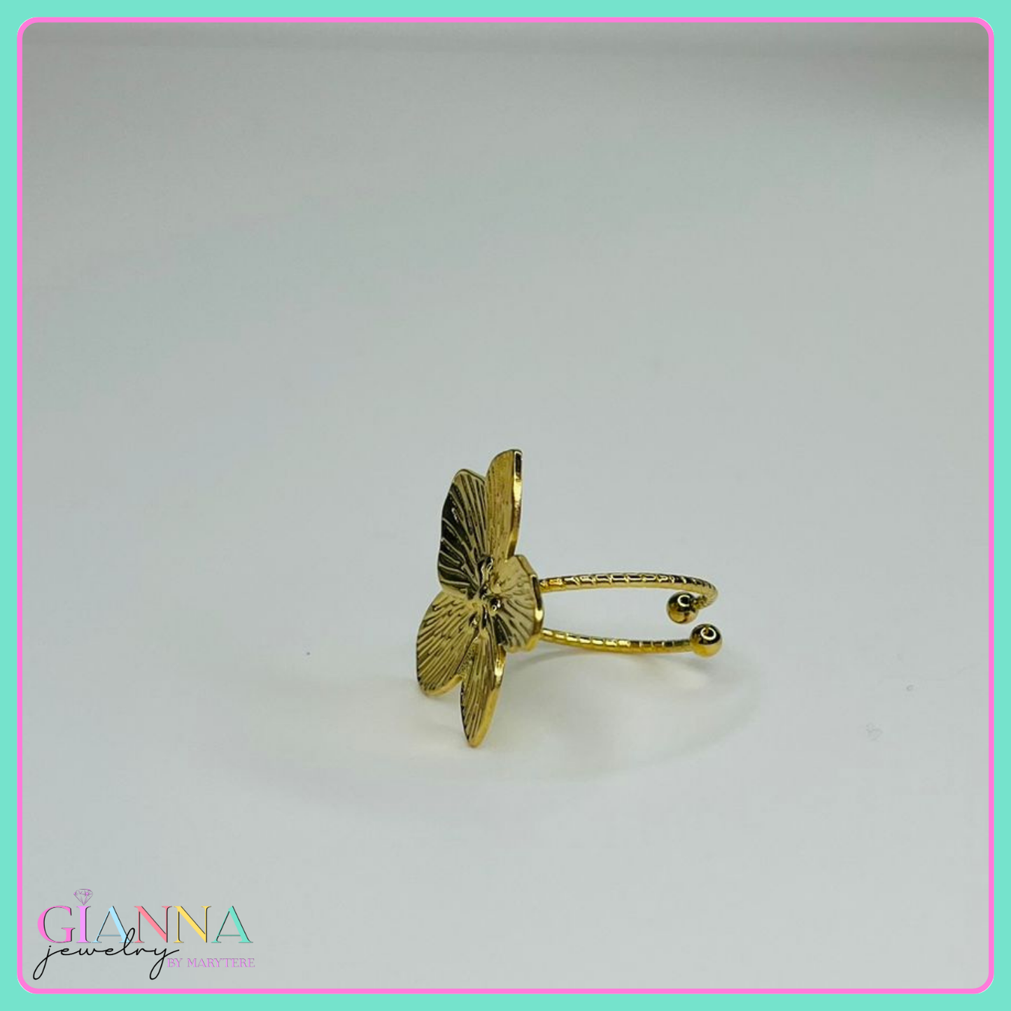Ring One Size Flor "Amapola"