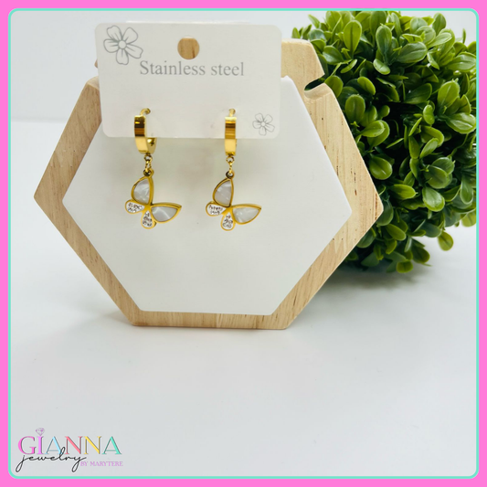 Butterfly Hoop Earrings