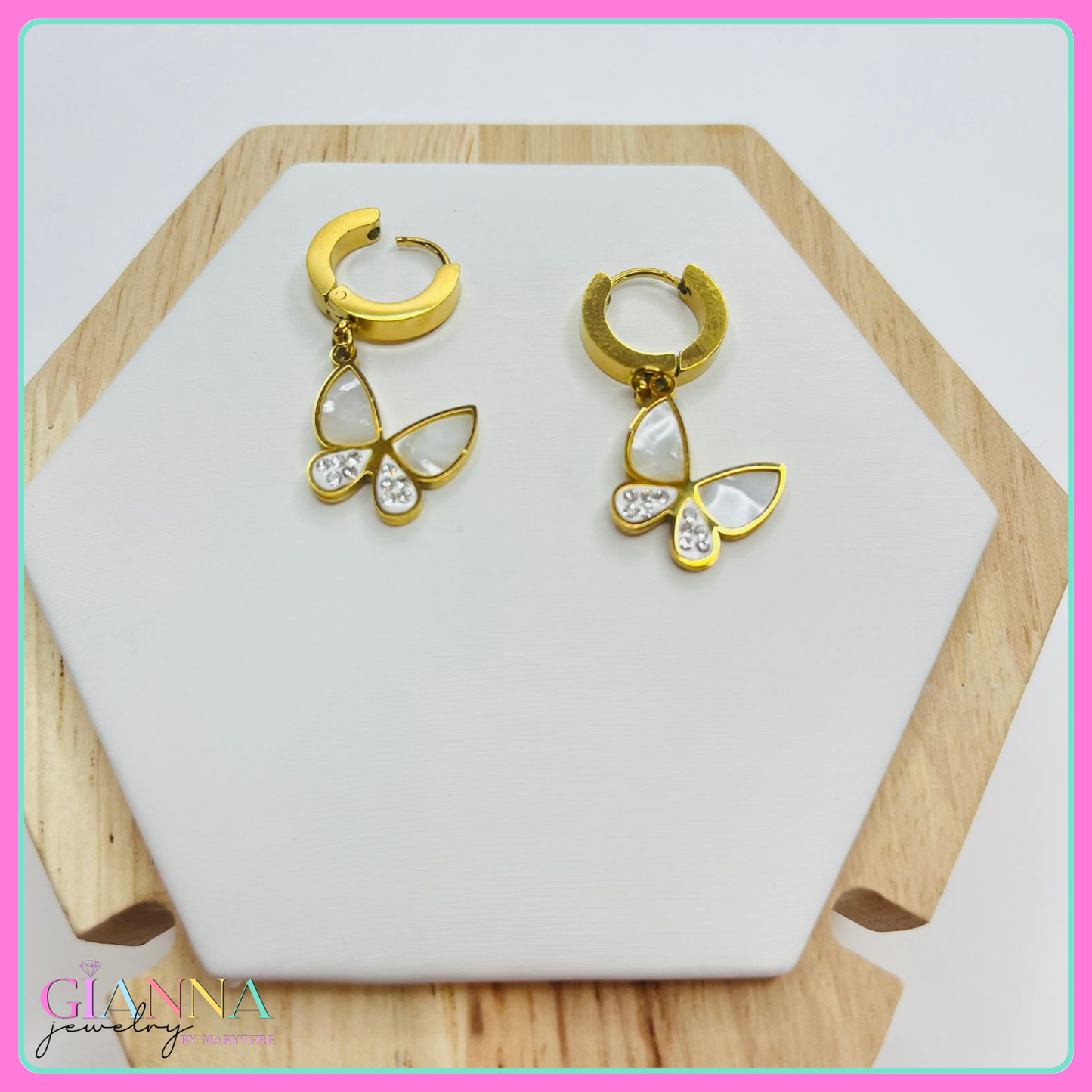 Butterfly Hoop Earrings