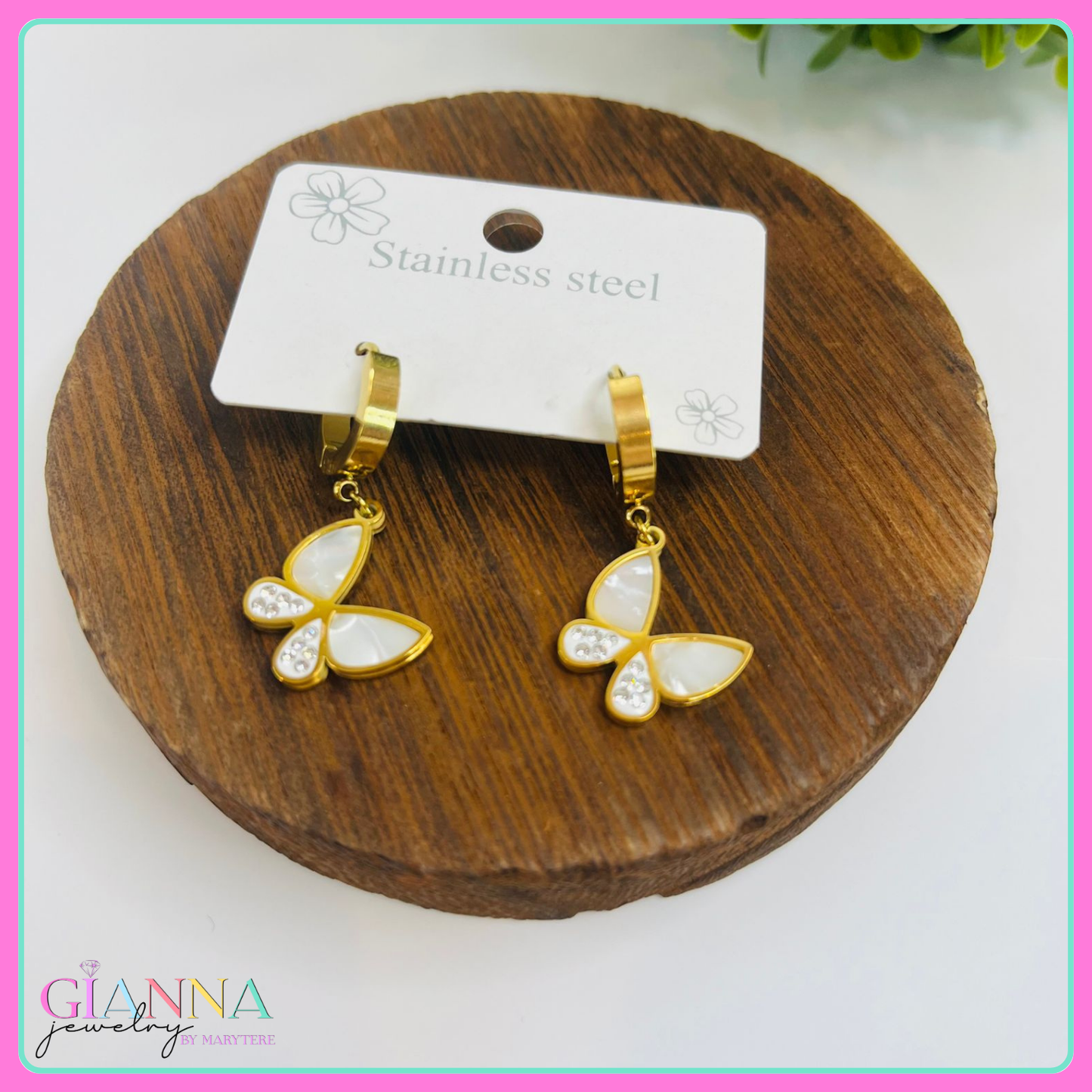 Butterfly Hoop Earrings