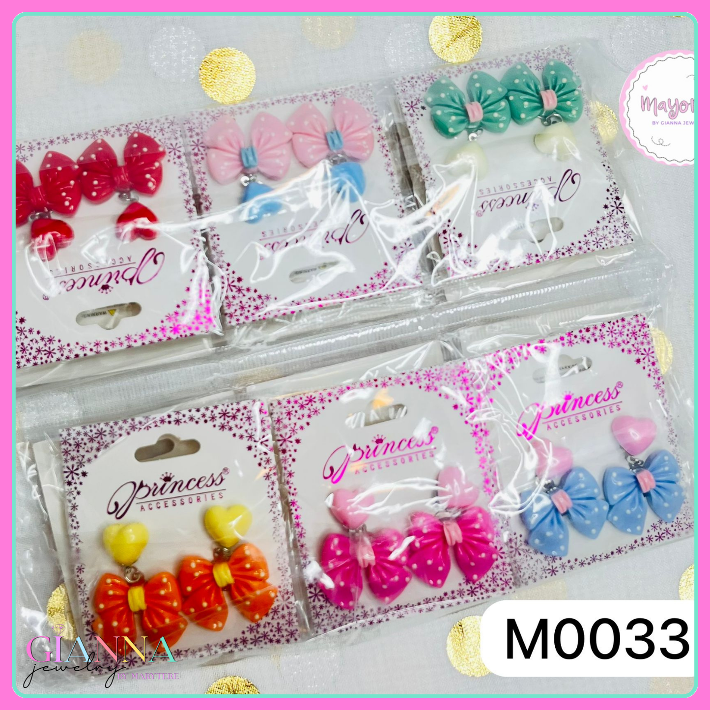 Bow Clip on Earrings M0033