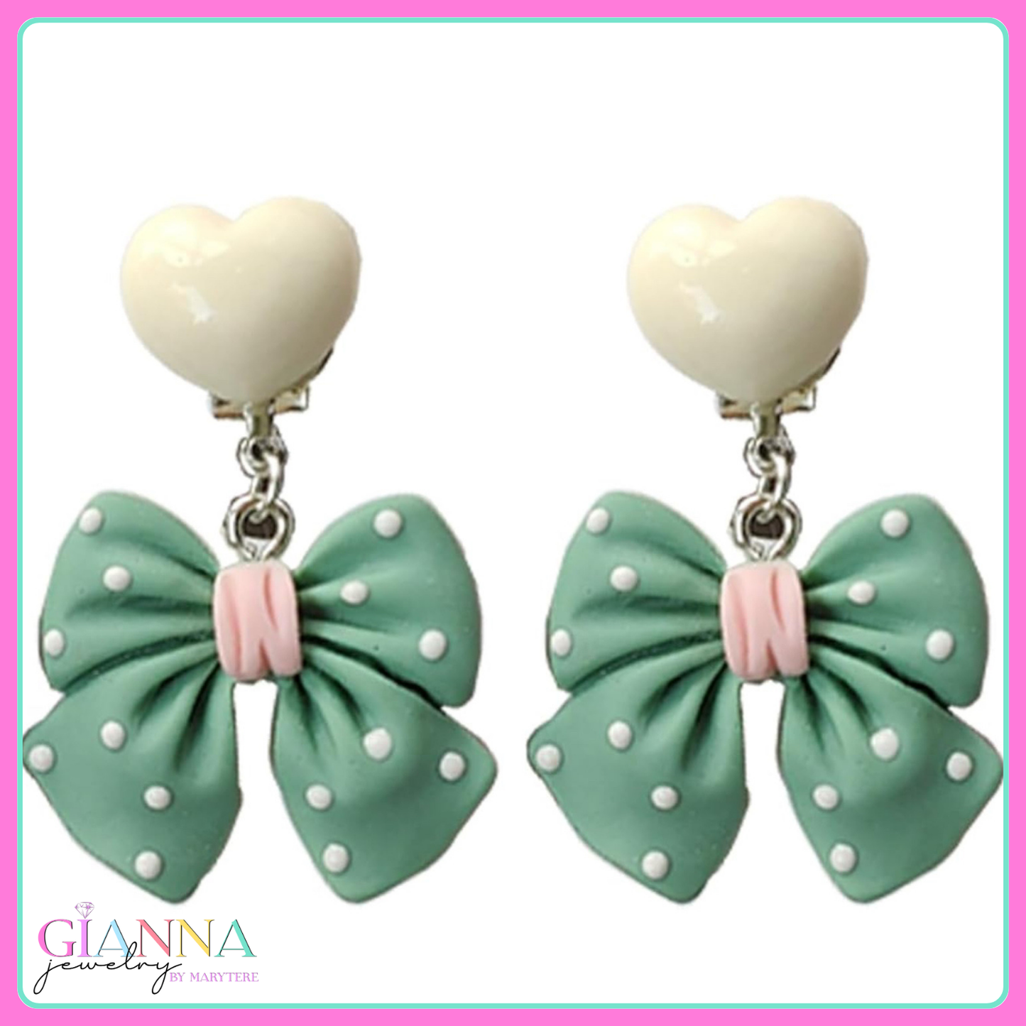 Bow Clip on Earrings M0033