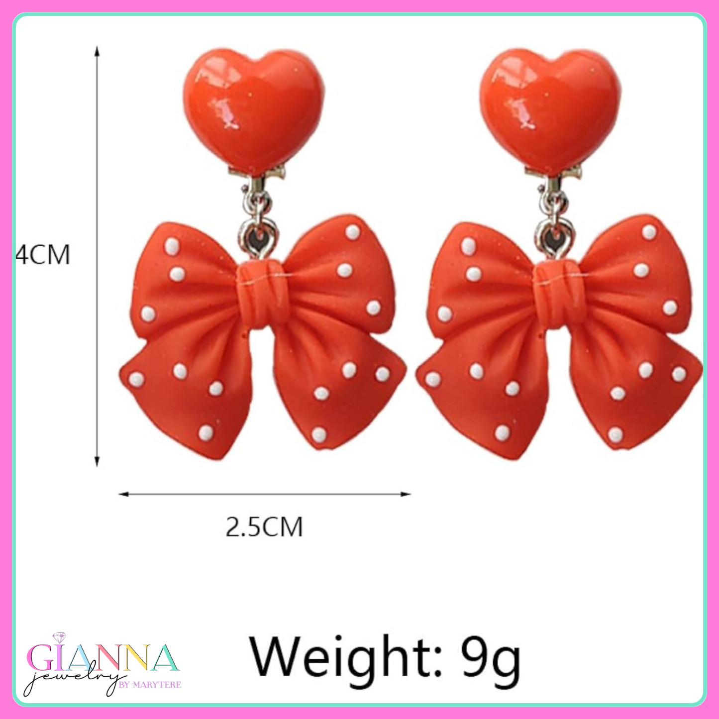 Bow Clip on Earrings M0033