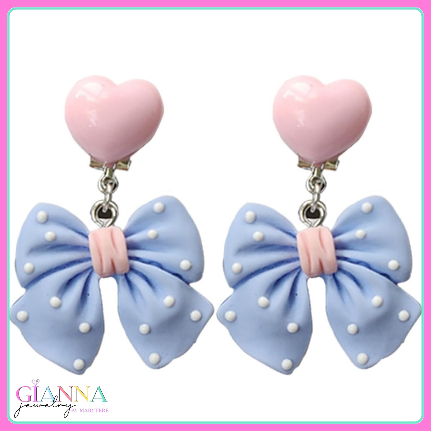 Bow Clip on Earrings M0033