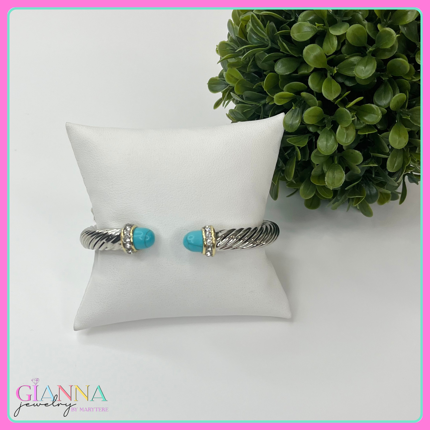 Turquiose Cable Classic Cuff