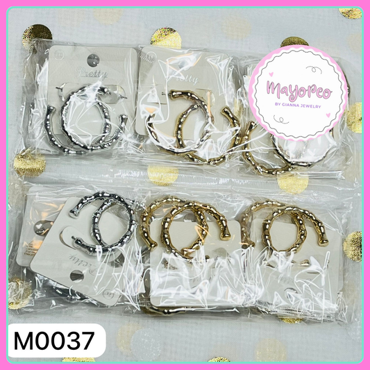 Bamboo Hoop Earrings M0037
