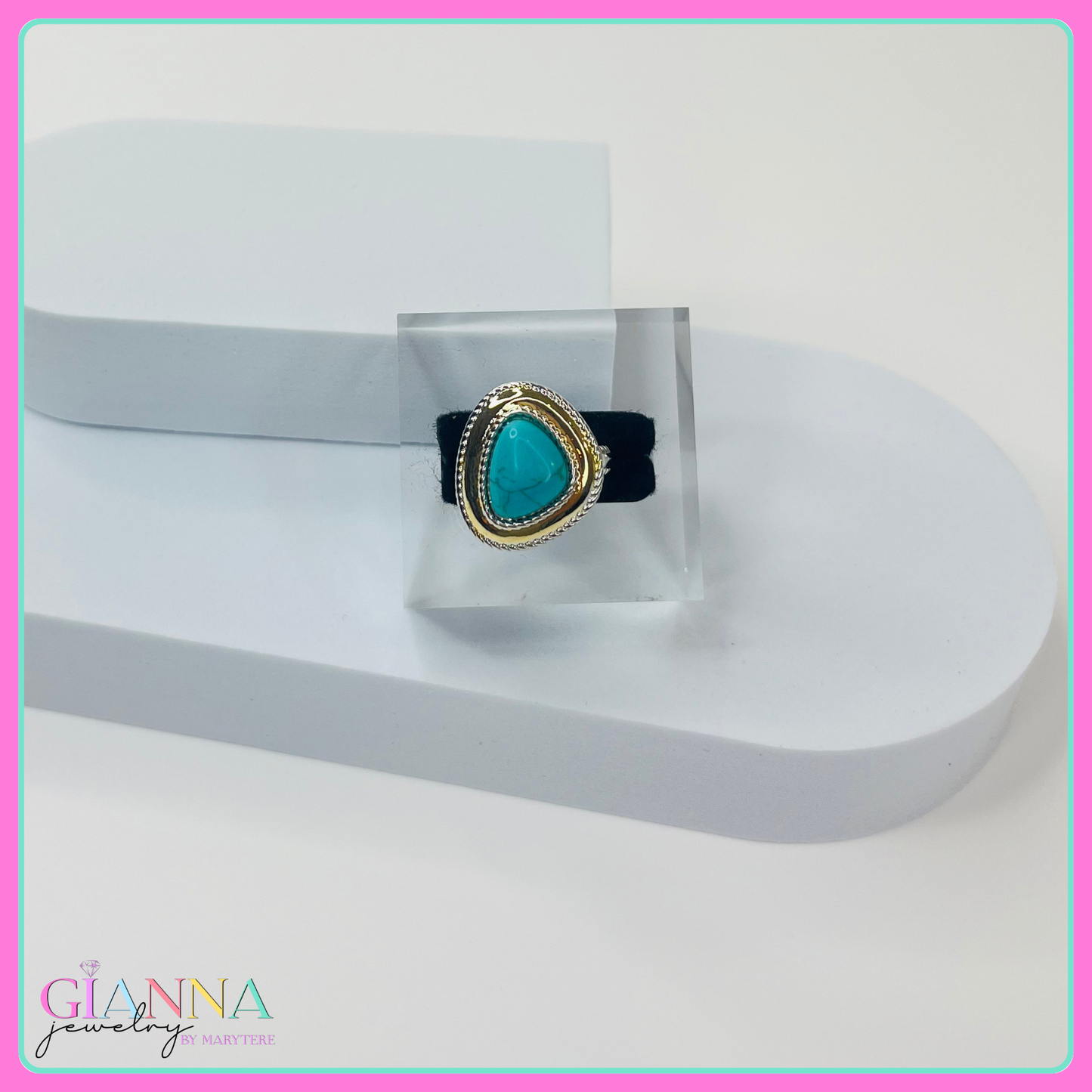 Turquoise Hammered Ring