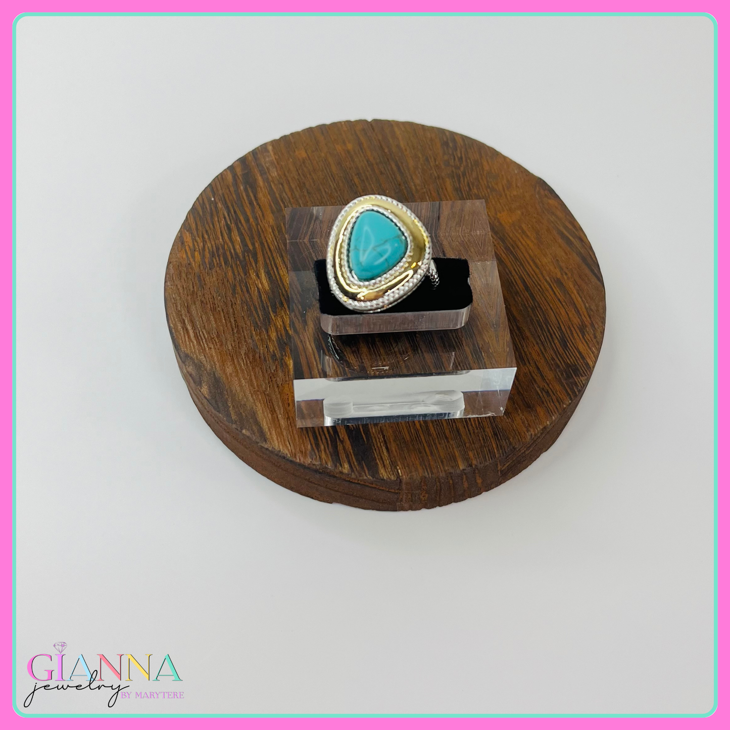 Turquoise Hammered Ring