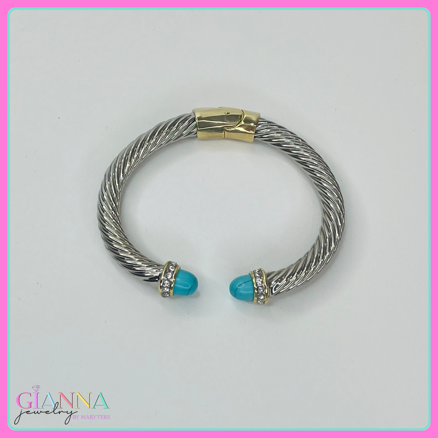 Turquiose Cable Classic Cuff