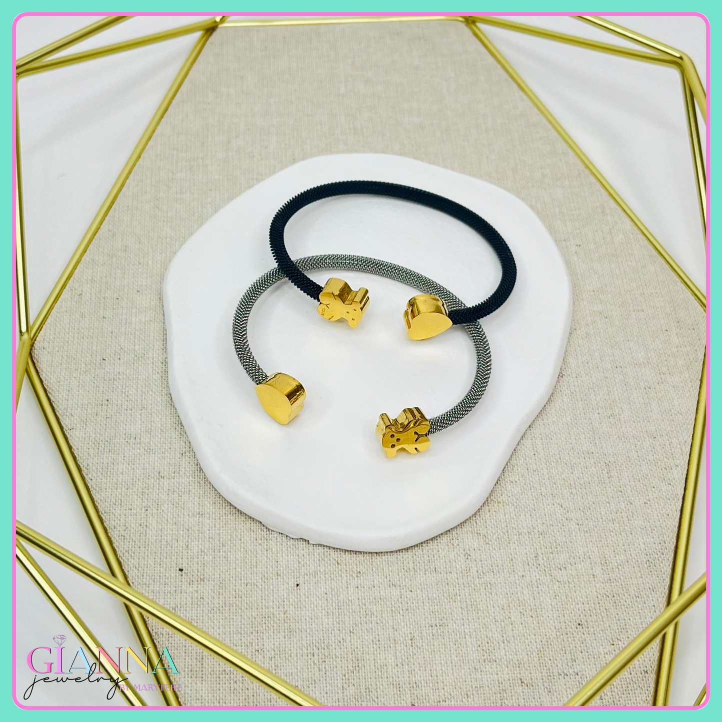 Pulseras Oso Corazón