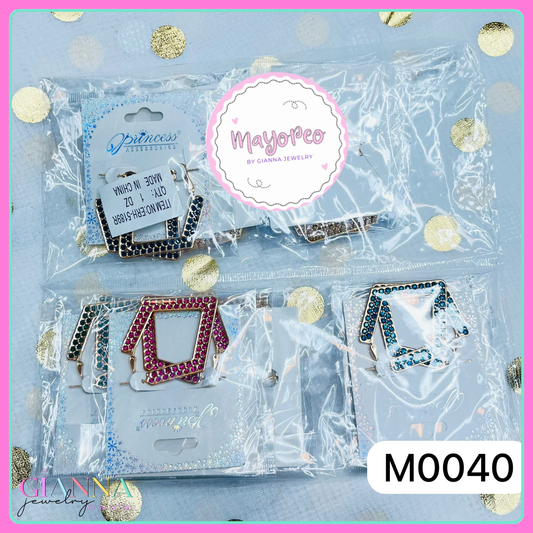 Sparkly Cubic Rhinestone Earrings M0040