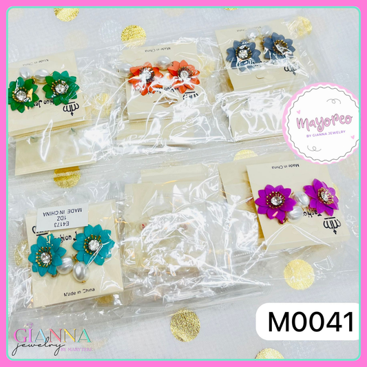 Drop Earrings Big Flower M0041
