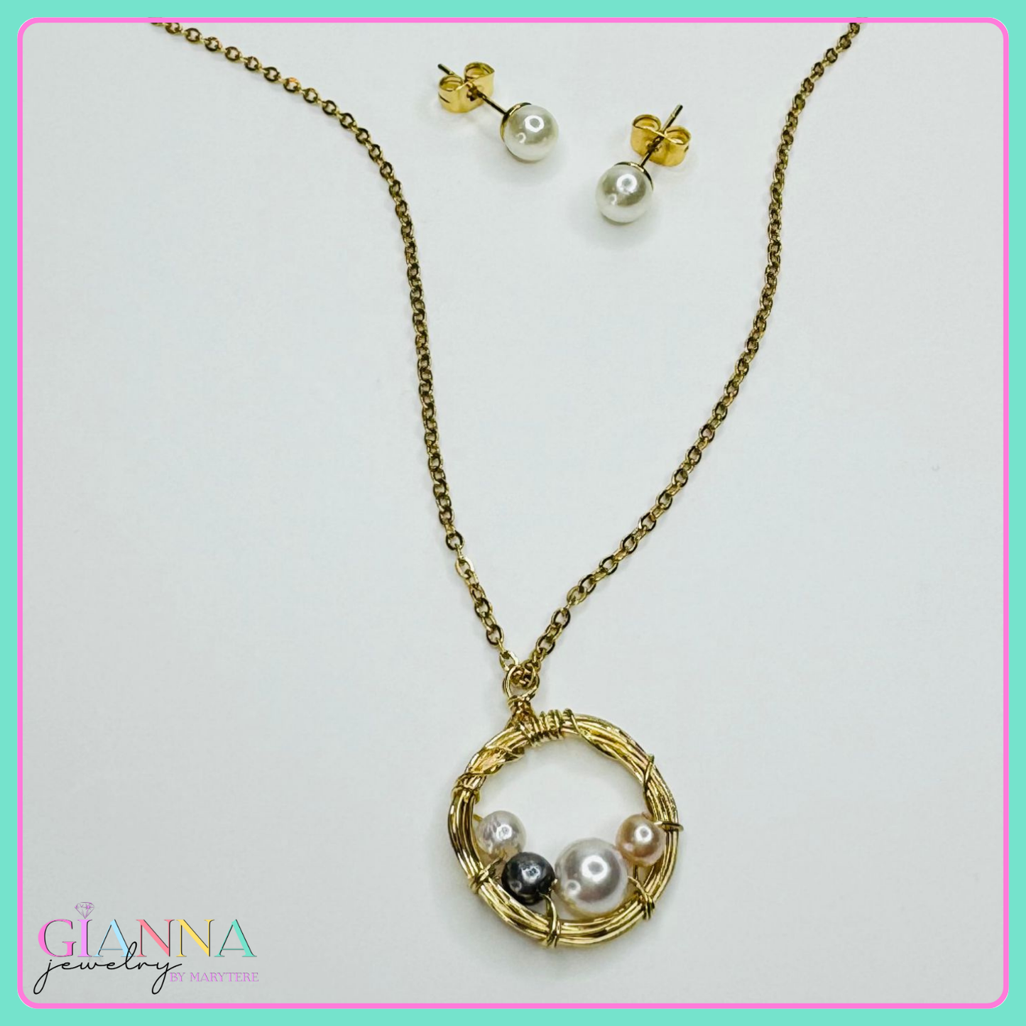 Multi-Color Pearl Jewelry Set