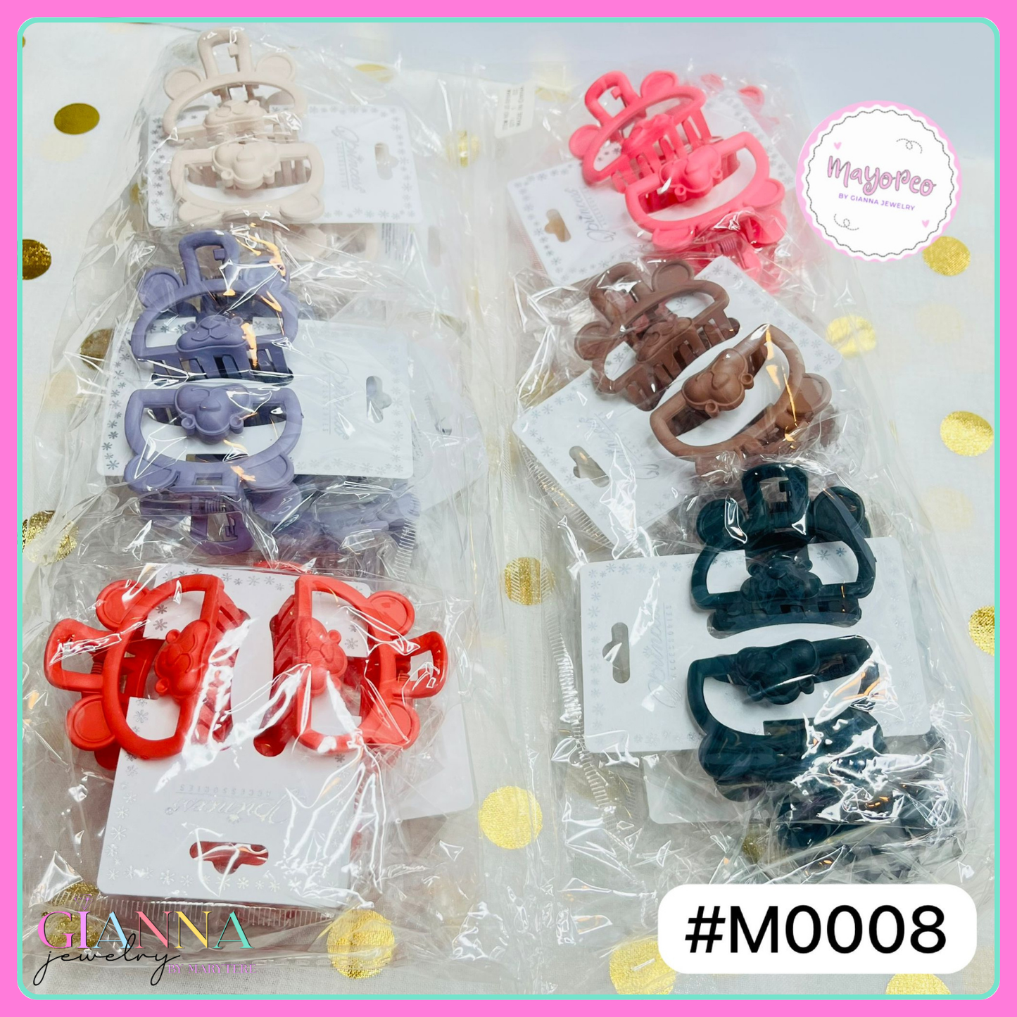 Doble Set de Pinches Oso M0008